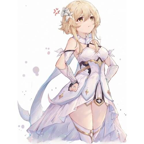 RuleMylife Lumine Genshin Impact car stickers decal anime cute car accessories decoration pegatinas para coche