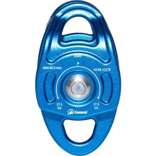 35KN Aluminum Climbing Double Sheaf Pulley Max. Rope A 13 Mm Per CE