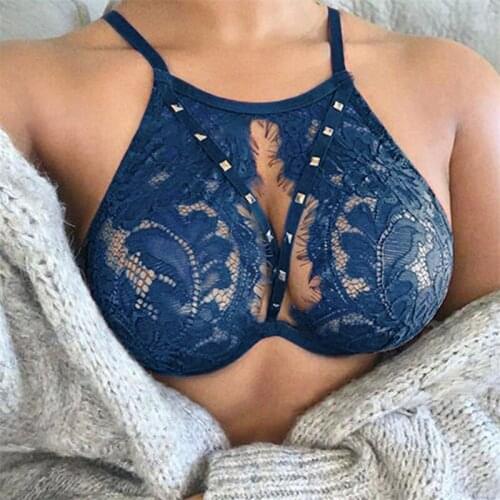 Women Lace Bras Female Adult Sexy Rivet Adult Erotic Underwear Breathable Hot Sale Lingerie Bra Womens Underwear 2021 Thin New