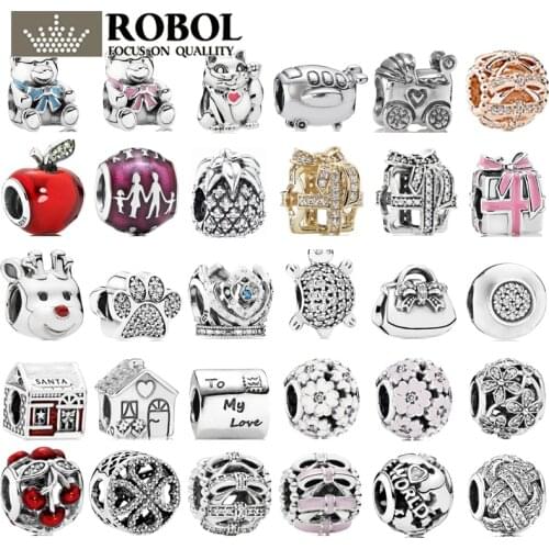 5 2021 New 925 Sterling Silver Charm (with Original Logo) High Jewelry Turtle Red Apple Charm Free Shipping Jewelry for Women