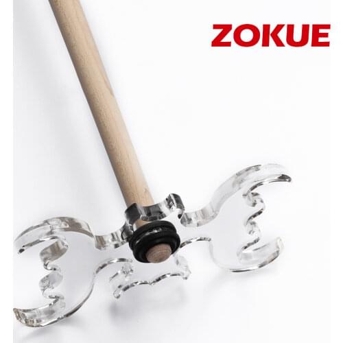 ZOKUE Anti-slip Pool Cue Snooker Cue Rest Bridge Head Holder Plastic Transparent Billiard Accessory