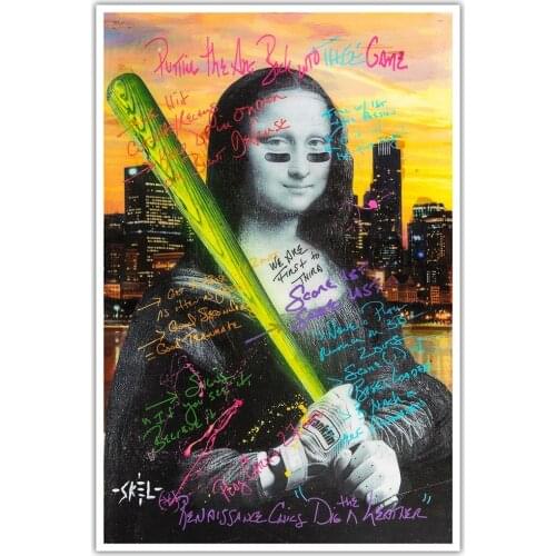 100% Hand paint oill painting Mona Lisa on Canvas limited sell in no framed good for home decoration