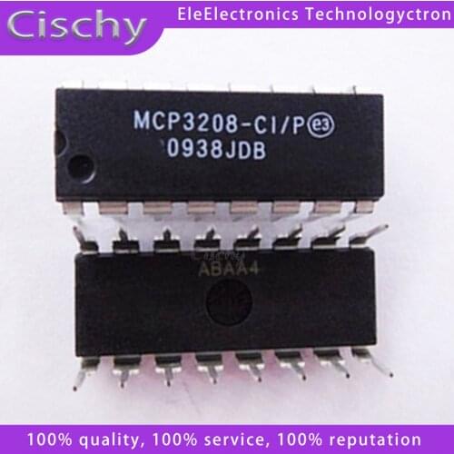 2pcs MCP3208 MCP3208-CI/P DIP-16 In Stock