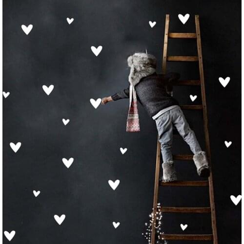 25 Pcs/pack Love Heart Wall Stickers Decal Bedroom Accessories Vinyl Art Mural Kids Room Bathroom Decor poster Home Decoration