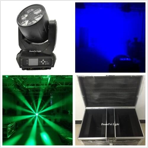 4 unite+2 flightcase )Dmx disco light lyre zoom led moving head light china mini moving head wash 6x40w bee eye led beam