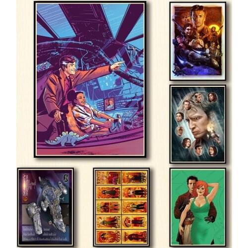 42 Designs TV Show Serenity Firefly Whitepaper Poster Home Decal Artwork Painting Funny Wall Sticker for Coffee House Bar