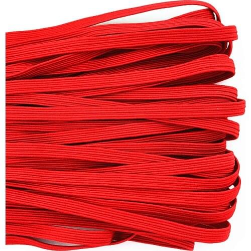 5-20 meters Wine red DIY Woven Elastic Sewing Ribbon Household Mask 6mm NHS Dress