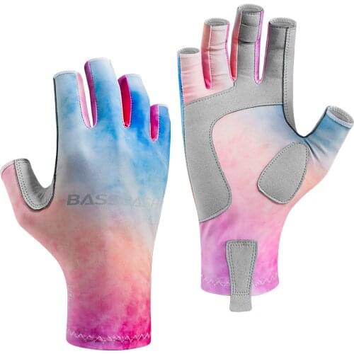 Bassdash ALTIMATE UPF 50+ Women’s Fishing Gloves UV Sun Protection Fingerless Gloves for Kayaking Paddling Hiking Cycling