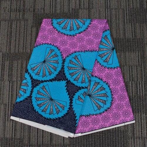 Chzimade 1Yard African Polyester Real Wax Printed Fabric Floral Binta Women Dress Fabric Diy Sewing Accessories