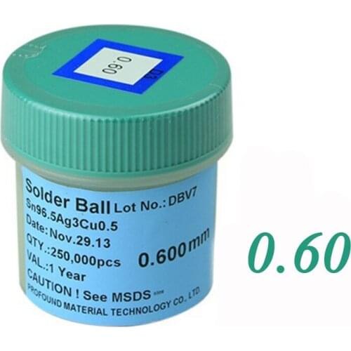 For BGA Reworking 0.6mm 250k Lead-free BGA Reballing Soldering Balls