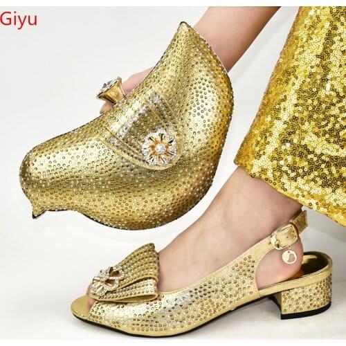 Doershow Italian Shoes and Bags To Match Shoes with Bag Set Shoes and Bag Set African Sets 2020 Party Shoes and Bag Set! SJG1-5