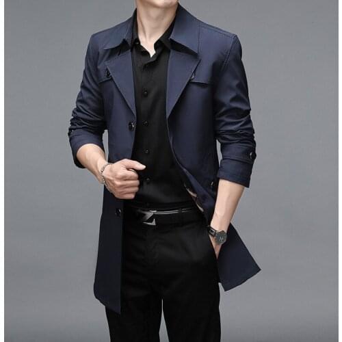 HNXC Men's Long Trench Coats