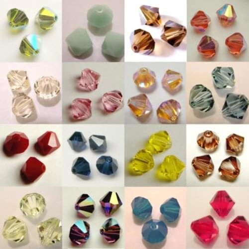 STENYA 6mm Crystal Czech Beads Bicone Faceted Lariat Necklace Headband bow Knot Diy Jewelry Earring Glass Bracelet Accessories