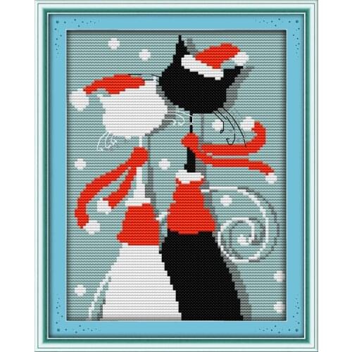 Joy Sunday Merry Christmas Patterns Cross Stitch Designs DIY Cross Stitch Set Needlework Embroidery Cross Stitch Kits Home Decor