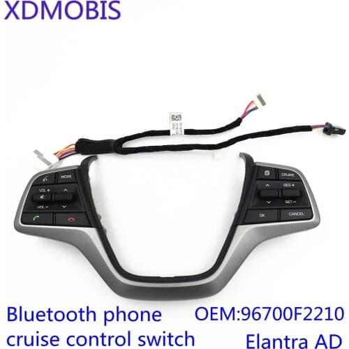 For Hyundai Elantra 2016 Steering Wheel Cruise Control Buttons Control Volume channel Bluetooth Phone Button 96700-F2210 F2040