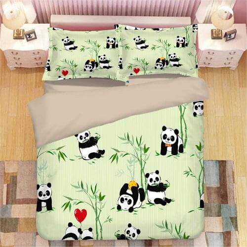 3D Panda Print Bedding Set Duvet Covers Pillowcases NEW Comforter Bedding Sets Bedclothes Bed Linen (Not sheets) 02