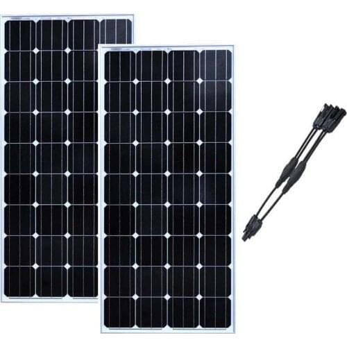 Panel Solar 300w 24v 150w 12v Monocrystalline Solar Panel 2 Pcs Solar Home System Battery Charger For Car Caravans Motorhomes