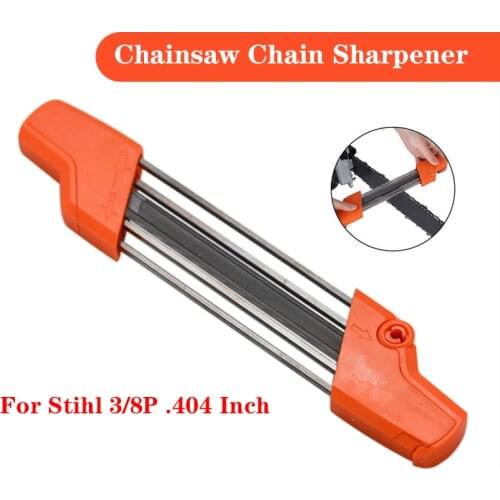 Orange 2 IN 1 13/64 5.2mm Chainsaw Chain Quick File Sharpener Chain Saw Sharpening Kit For Stihl 3/8P .404 Inch Accessory Tool