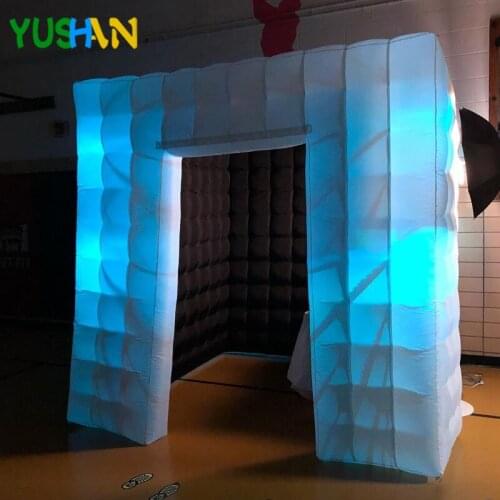 8ft LED colors changing Inflatable photo booth party Backdrop with Bulbs lights and remote Control Inflatable Cabin Tent Sales