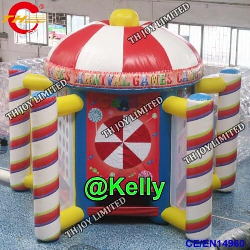 Custom make 5 in 1 inflatable carnival games, portable outdoor inflatable tossing game for kids and adults