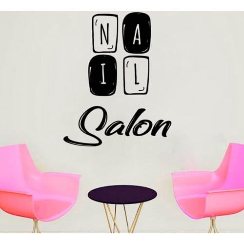 Nail salon Sign Wall Stickers Nails Store Logo Art Mural Wall Decals Manicure Window Sticker Beauty Salon Art Design Decor C74