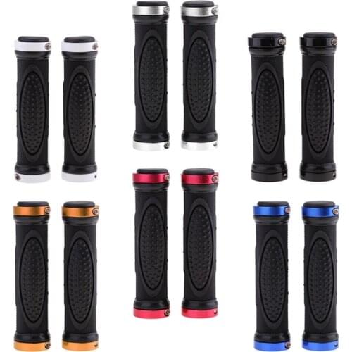 Non Slip Bike Handlebar Grips Bicycle Handlebar Grips with Aluminum Lock for Bike Mountain Road MTB Cycle Accessories