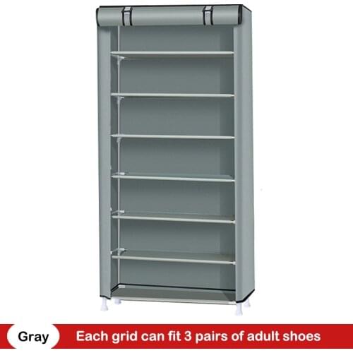 New Shoe Rack Dustproof Shoe Cabinet Assembly Space-Saver Standing Shelf Bedroom Hallway Fabric Foldable Storage Shoe Cabinet
