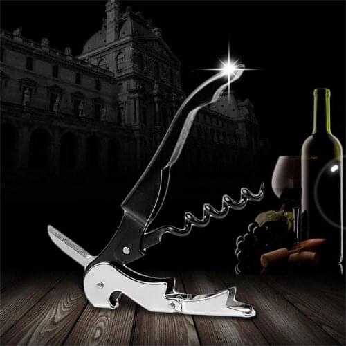 2020 Professional Stainless Steel Cork Screw Corkscrew MultiFunction Wine Bottle Cap Opener With Plastic Handle