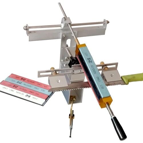 Professional Kitchen Knife sharpener grinding system 360 degree flip Long knife clip with diamond bar ruixin pro whetstone