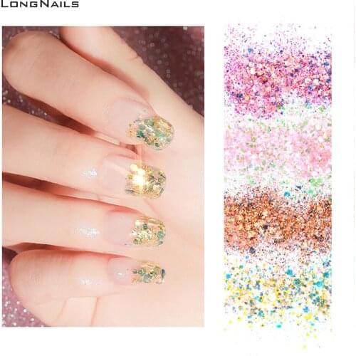 04jars/set Spring Peach CHUNKY Glitter 29*29mm Flashing Makeup/Handle-Craft Filler Shiny-Clear Decor Sequins Nail Glitters MT168