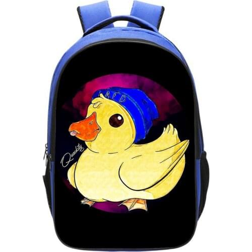 16.5 Inch Quackity Backpack Children Backpack Boy Girl Bag Back To School Bookbag Teenager School Bags My Beloved Duck Mochila