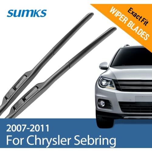 SUMKS Wiper Blades for Chrysler Sebring 22"&16" Fit Hook Arms 2007 2008 2009 2010 2011