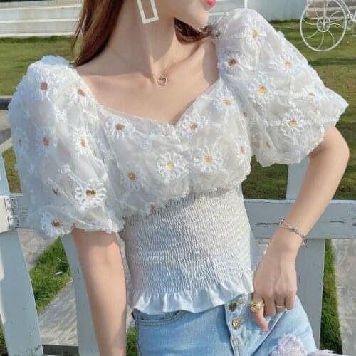 Блузки с цветами Smilejuly China At AliExpress