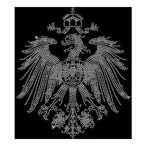 2pc/lot Big Bird iron on rhinestone transfer designs hot fix rhinestone applique stickers flatback hot fix rhinestone patches