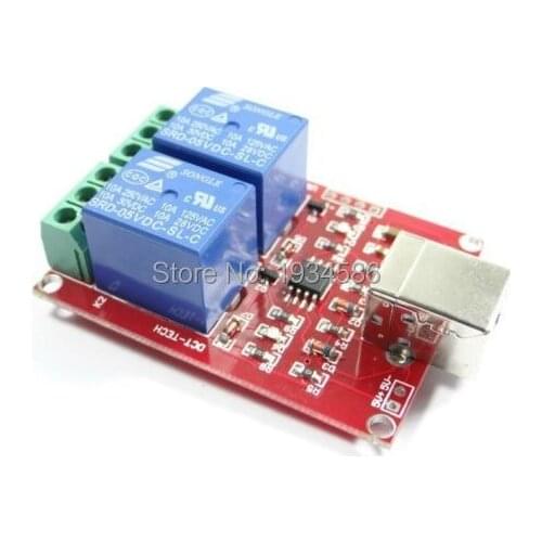USB 5V 2 Channel Relay Module Programmable Computer Control Switch Controller Free driver For Smart Home Automation