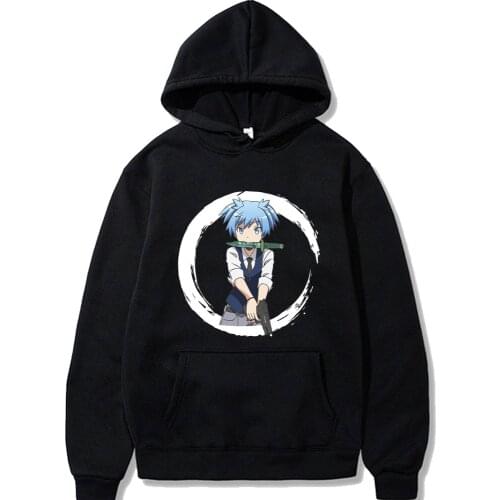 Japanese Anime Graphic Hoodies Men Assassination Classroom Pullover Sweatshirt Unisex Male