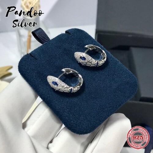 S925 Sterling Silver Jewelry 1:1 Copy, Round Circle Ear Rings Serpent Round Earrings Jewelry For Women Ear Hoops Gifts