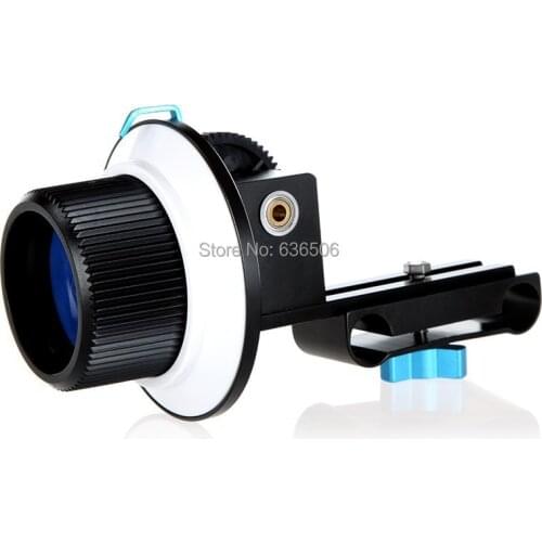 Lightdow Quick Release Clamp DSLR Follow Focus FF with Adjustable Gear Ring Belt for 15mm Rod Rig 60D 600D 5D2 GH2 D7000