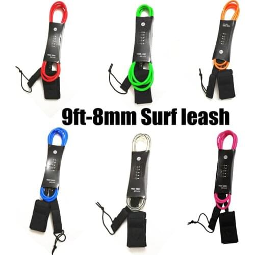1pc Surfboards Leash 9ft 8mm Length Sports Surfboard Leash Surf Leash Laisse Surf water sport