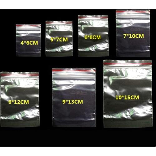 1000pcs/lot Jewelry Ziplock Zip Zipped Lock Reclosable Plastic Poly Clear Bags