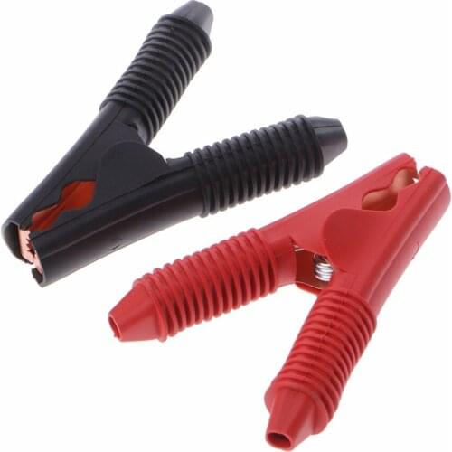 2 Pcs Vehicle Battery Charger Crocodile Alligator Booster Testing Clip Clamp