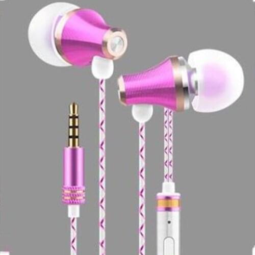 3.5mm In-Ear Earphone Metal Stereo Sound Headset Gamer Earbuds Control Button With Microphone For PC Smartphone Tablet Computer