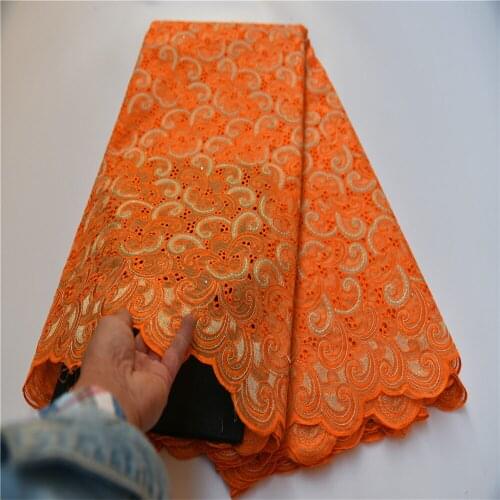 African Lace Fabric High Quality Lace Orange Mesh Sequin Lace Fabric For Wedding Party French Tulle Lace Fabric OLP-274