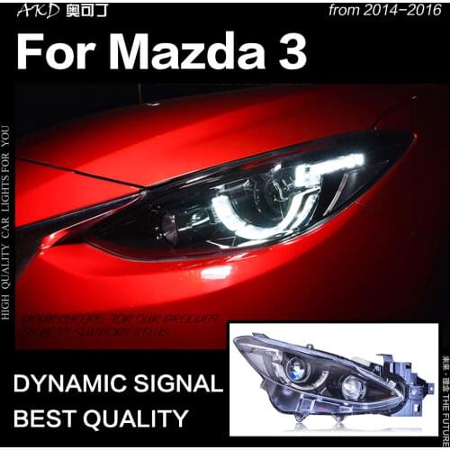 AKD Car Styling for Mazda 3 Axela LED Headlight 2014-2016 New Mazda3 LED DRL Hid Head Lamp Angel Eye Bi Xenon Accessories