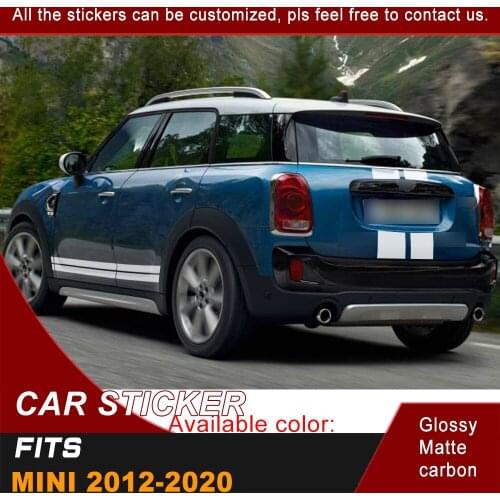 Car Sticker Hood Scoop Side Door And Back Door Racing Stripe Graphic Vinyl Cool Car Decals Customized SUV Fit For MINI 2012-2020
