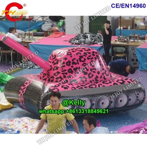 Free air shipping CS paintball bunker inflatable tank for sale, outdoor inflatable tank car model, full printing inflatable car