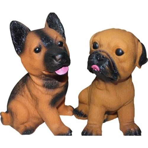 Baby Bath Toys High Simulation Animal Cute Pug Dog With Sound Soft Rubber Bathroom Play Animals Bath Figure Toy For Kids Baby Ba