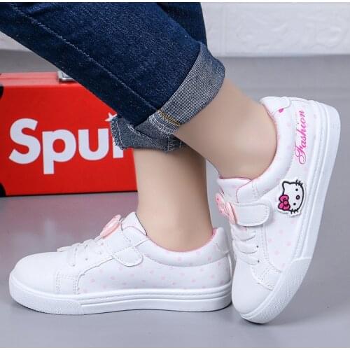 Kids Shoes Girls Sneakers Leather Waterproof Air Flat Shoes White Children Sport Running Girl Sneaker Teen Brand School Trainers