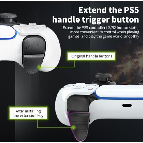 For Playstation 5 Controller Button L2R2 L2 R2 Trigger Extenders for PS5 Gamepad Handle Accessories