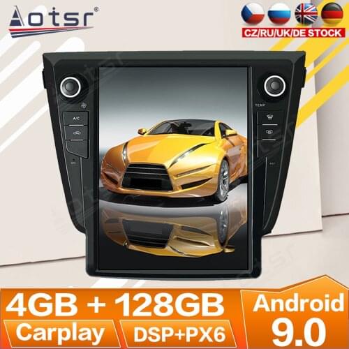 For Nissan X Trail T32 2013 - 2017 Qashqai Android Radio Multimedia Car Cassette Recorder Stereo Player Tesla GPS Navi Head Unit